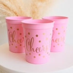 Gold CHEERS Party Cups (set of 25)